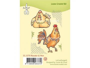 Stempelset Leane Creatief 'Rooster & Hen'