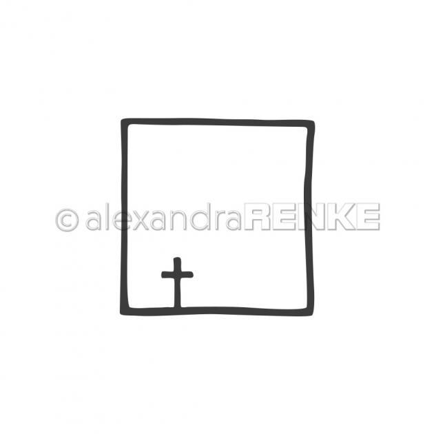 Stanzschablone Alexandra Renke - Kreuz im Rahmen