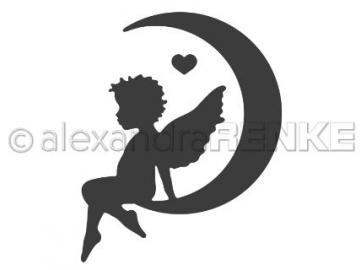 Stanzschablone Alexandra Renke - Engel im Mond links