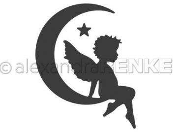 Stanzschablone Alexandra Renke - Engel im Mond rechts